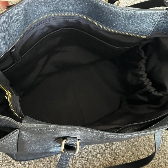 Coach Black Leather Shoulder Bag with Strap, classic style, genuine leather - Picture 3 of 8